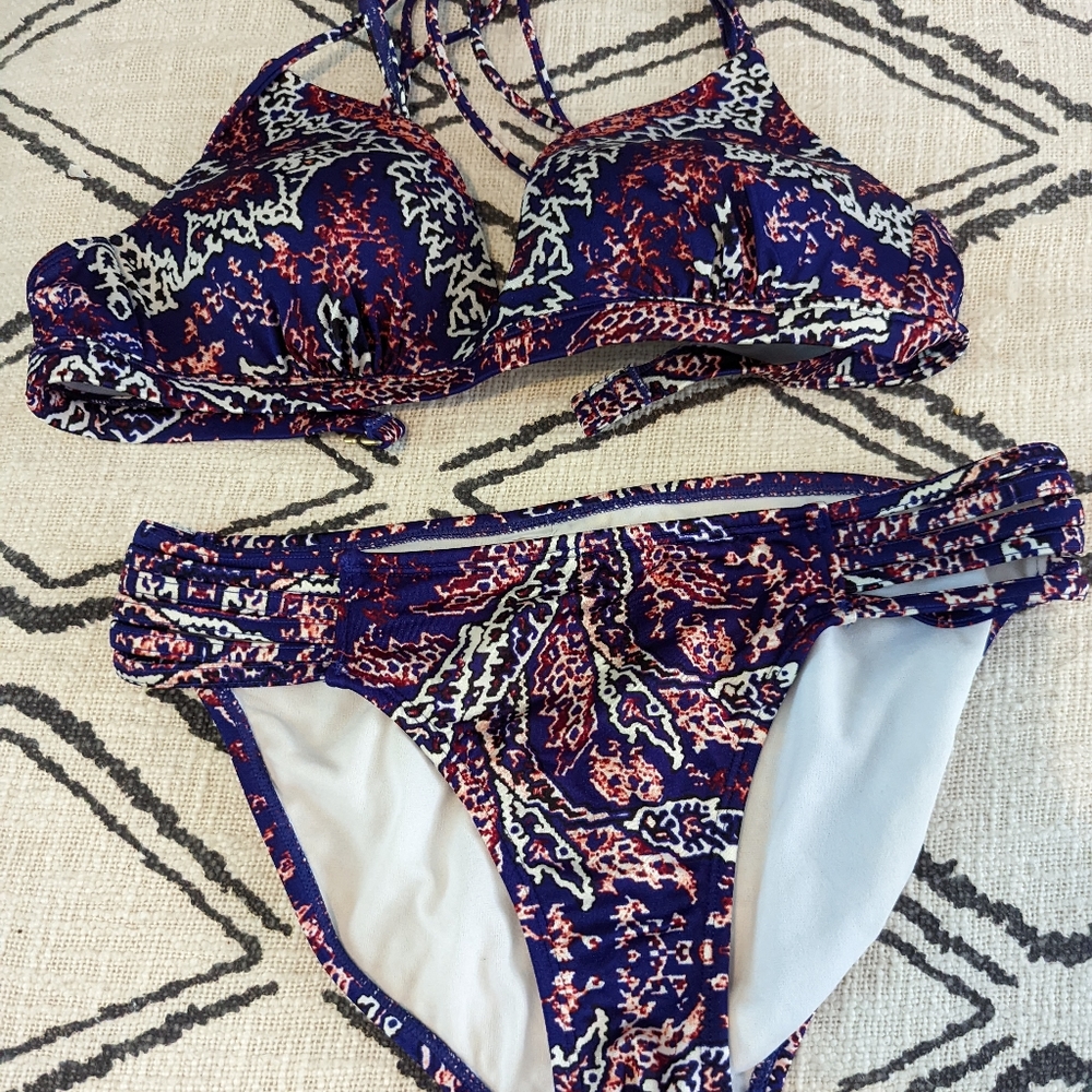 Athleta swim bundle (bikini, swim shirt, cover up)